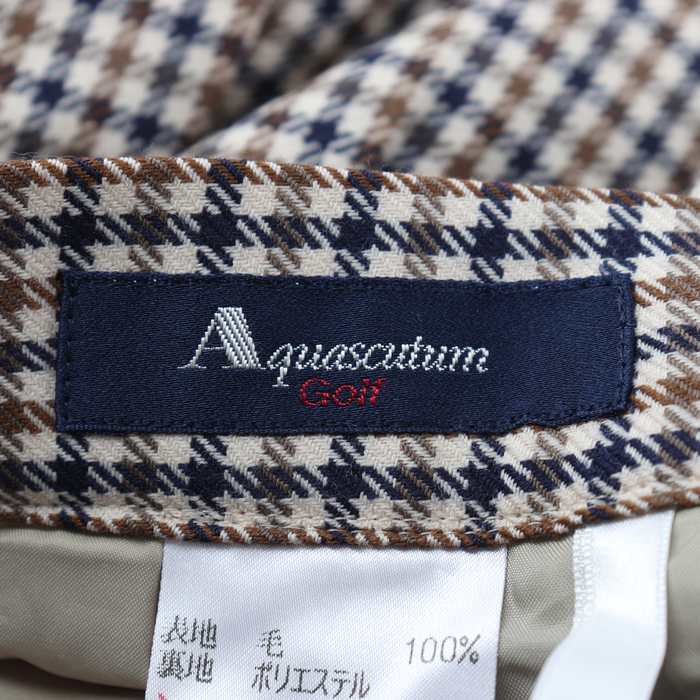 アクアスキュータム パンツ ボトムス ハーフパンツ チェック柄 ウール レナウン レディース 7サイズ ベージュ Aquascutum 【中古】｜ Aquascutum｜店舗買取｜パンツ＞その他パンツ｜USEDのアパレル通販サイト - SMASELL（スマセル）