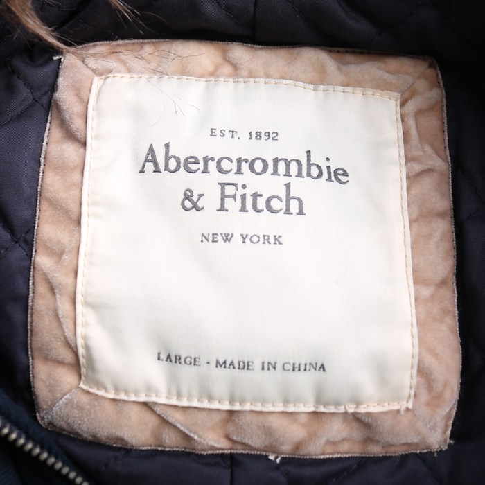 アバクロンビー＆フィッチ ダッフルコート フード付き 中綿ジャケット アウター レディース Lサイズ ネイビー Abercrombie&Fitch  【中古】｜Abercrombie&Fitch｜店舗買取｜ジャケット/アウター＞その他アウター｜USEDのアパレル通販サイト -  SMASELL（スマセル）