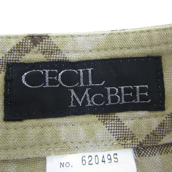 セシルマクビー ミニスカート チェック柄 ボトムス レディース ﾌﾘｰサイズ ベージュ系 CECIL McBEE 【中古】｜CECIL McBEE ｜店舗買取｜スカート＞スカート｜USEDのアパレル通販サイト - SMASELL（スマセル）