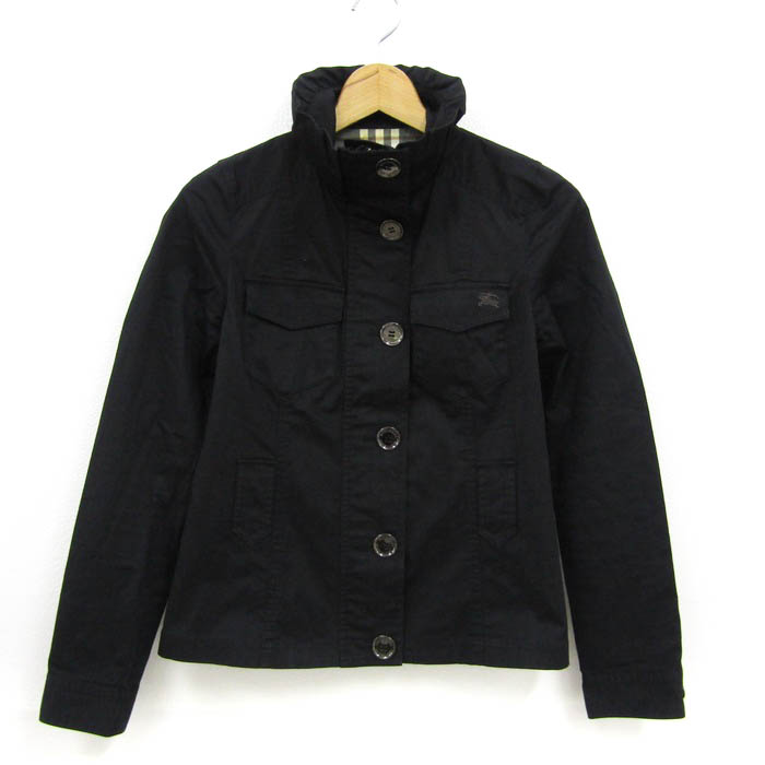 バーバリーブルーレーベルダウンジャケットノバチェックホースロゴLサイズ