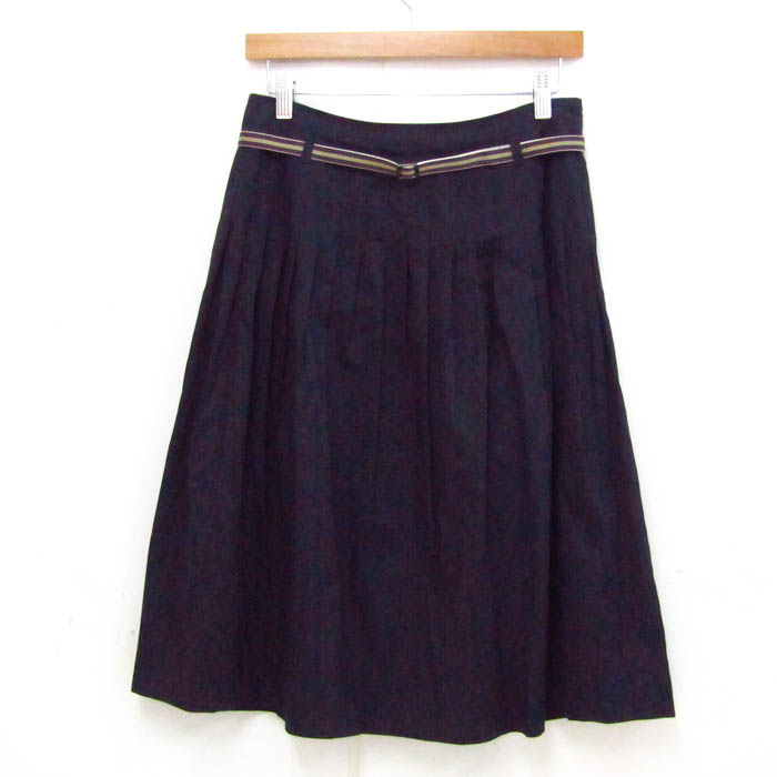 レリアン プリーツスカート ベルト ボトムス レディース 9サイズ  