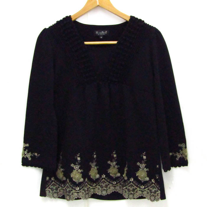 マリアーニ 長袖カットソー シャツ Vネック トップス レディース 9  