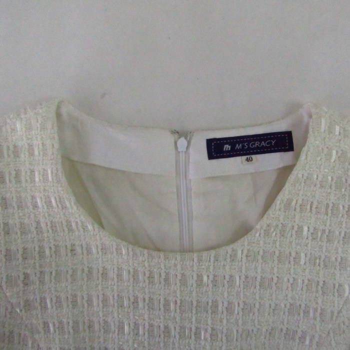 エムズグレイシー 切替ワンピース 半袖 ドレス トップス レディース 40  