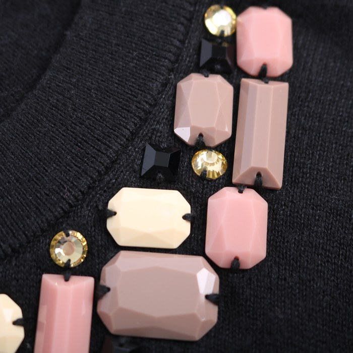 ケイトスペード カーディガン 長袖 ビジュー トップス レディース XSサイズ ブラック Kate Spade ケイトスペード カーディガン 長袖 ビジュー トップス