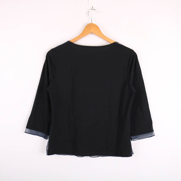 ユキコハナイ 長袖カットソー シャツ レース トップス レディース 10サイズ ネイビー系 YUKIKO HANAI ユキコハナイ 長袖カットソー シャツ レース トップス