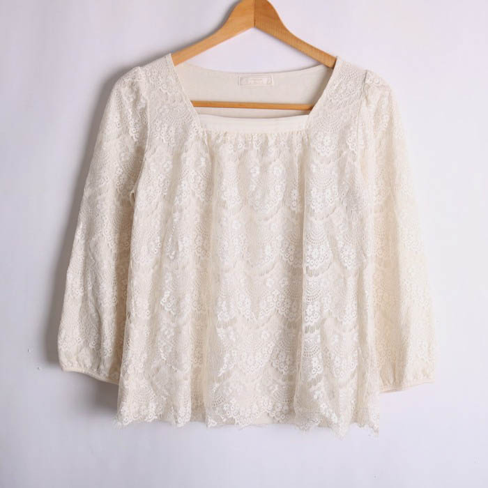 エニィスィス カットソー シャツ トップス 長袖ブラウス レース エニィスィス カットソー シャツ トップス 長袖ブラウス レース