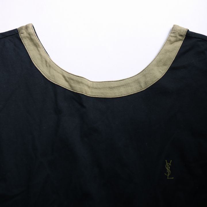 イヴ・サンローラン 半袖Tシャツ トップス フレンチ袖 コットン YSL 