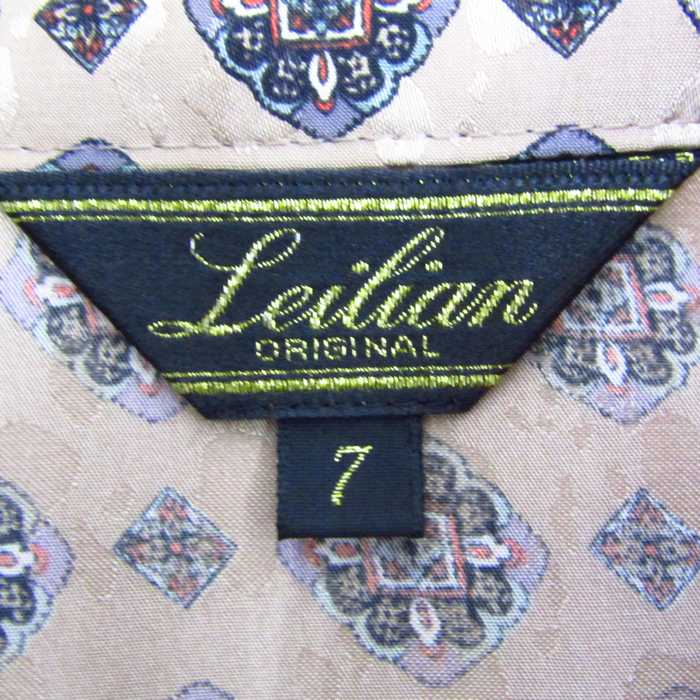 レリアン 長袖シャツ 総柄 トップス レディース 7サイズ 茶系 Leilian leilian - レリアン 長袖シャツ 総柄 トップス レディース 7