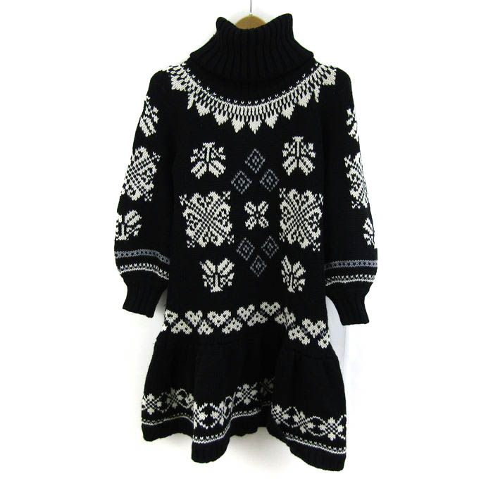 ジルスチュアート ニットワンピース トップス ノルディック柄 長袖  