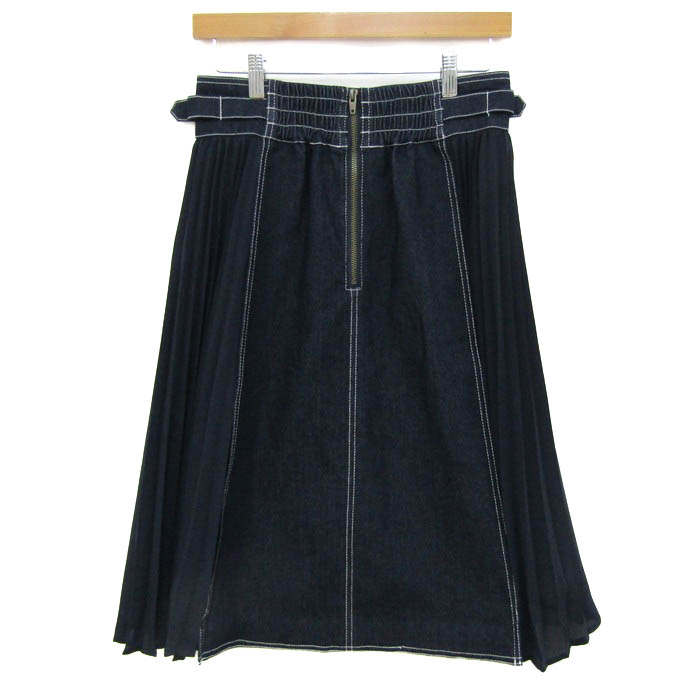 フォクシーニューヨークワイドパンツプリーツスカートダークグレーL