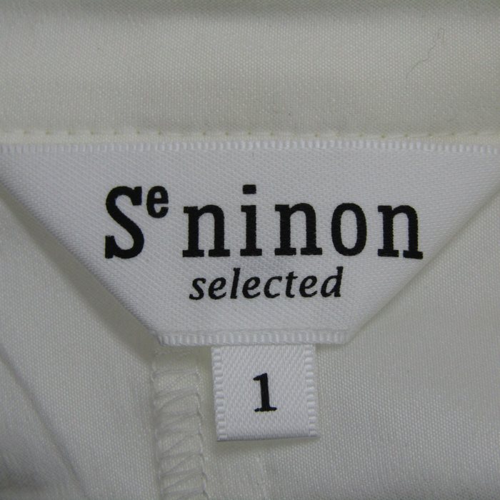 セニノン 長袖シャツ 二重襟 トップス レディース 1サイズ 白 Seninon 