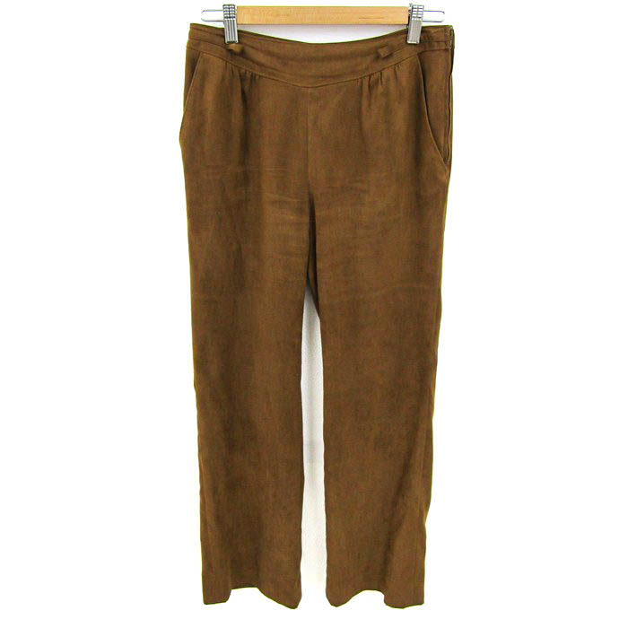 トラサルディ ワイドパンツ スエード ボトムス レディース 42サイズ  