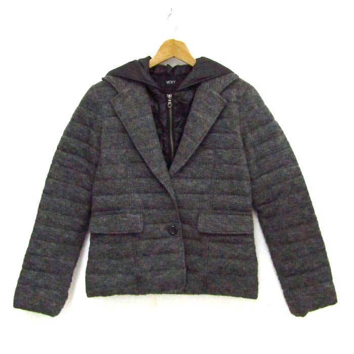 新品タグ付 VICKY ジャケット 長袖 グレー ピーコート 新品タグ付 VICKY ジャケット 長袖 グレー ピーコート