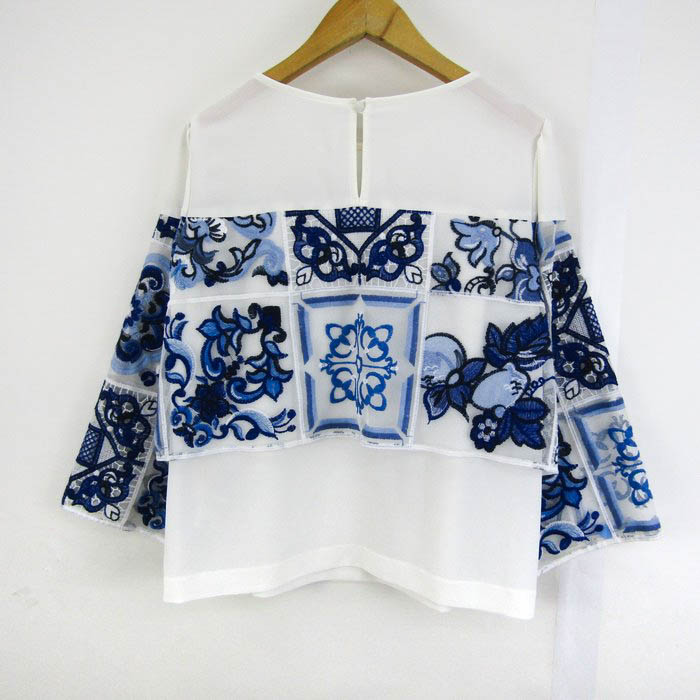 ダイアグラム 七分袖カットソー シャツ 刺繍 トップス