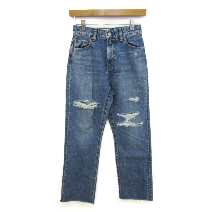 ungrid ダメージデニム スキニー（ヴィンテージクラッシュストレート  