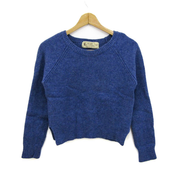 ミーアンドミー クチュール ニット 長袖 ウール/カシミヤ トップス レディース Fサイズ ブルー系 ME&ME COUTURE ミーアンドミー クチュール ニット 長袖 ウール/カシミヤ