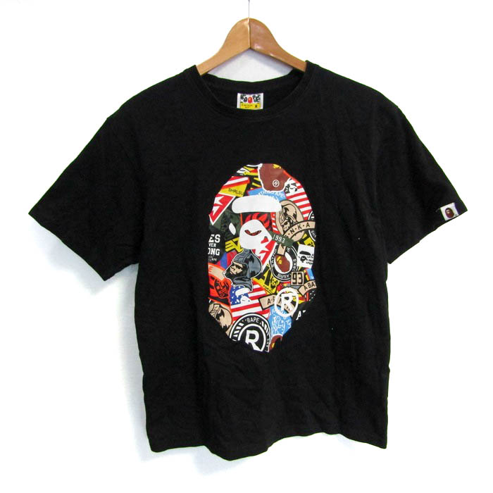 アベイシングエイプ 半袖Ｔシャツ トップス グラフィックT メンズ Mサイズ ブラック A BATHING APE 【中古】｜A BATHING APE ｜店舗買取｜トップス＞Tシャツ/カットソー｜USEDのアパレル通販サイト - SMASELL（スマセル）