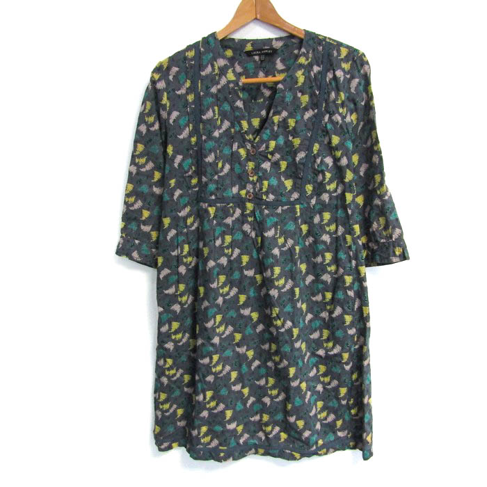 ローラアシュレイ ロングワンピース トップス 長袖 花柄 日本製 未使用  