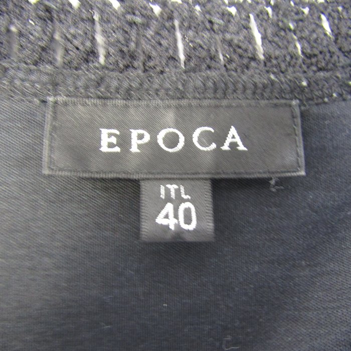 エポカ カットソー シャツ トップス ドルマン袖 レース レディース 40サイズ ブラック EPOCA エポカ カットソー シャツ トップス ドルマン袖 レース
