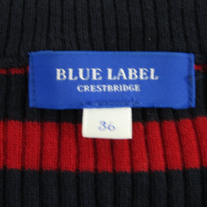 ブルーレーベルクレストブリッジ ドッキング ワンピース 長袖 ウール混  