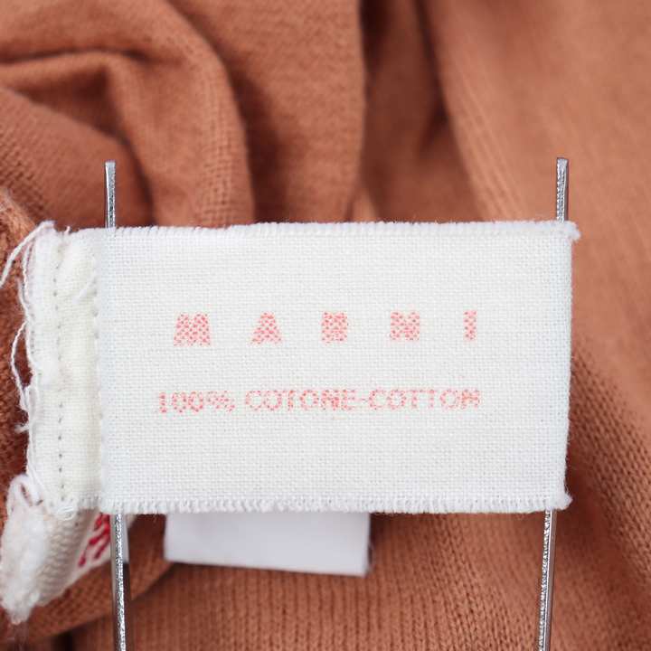 マルニ 長袖カーディガン ニットカーデ Vネック 無地 トップス イタリア製 レディース 38サイズ ブラウン MARNI 【中古】