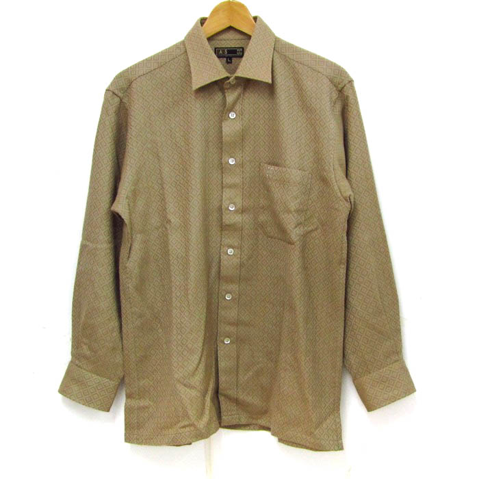 ダックス 長袖シャツ トップス ウール 日本製 メンズ Lサイズ ベージュ  