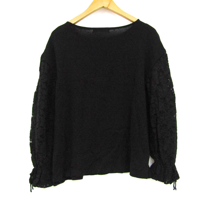 ルネ ニット トップス 長袖 レース袖 日本製 レディース 34サイズ  
