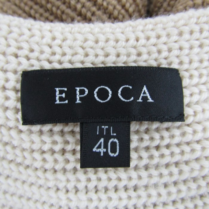 エポカ ニット チュニック 長袖 グラデーション ウール トップス 日本製 レディース 40サイズ ベージュ系 EPOCA エポカ ニット チュニック 長袖 グラデーション ウール トップス