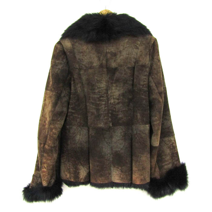 【美品】毛皮　ジャケット　ラビット＆フォックス　ダークブラウン　Ｍサイズ 楽天市場】ジャケット ラビット フォックス リアルファー コート