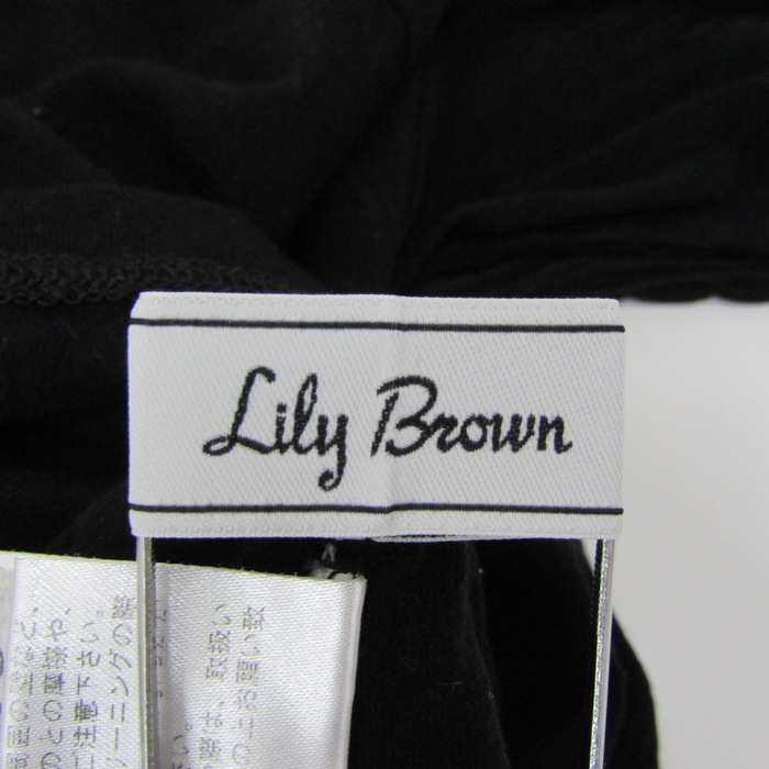 【週末値下げ】Lily brown／セットトップス 黒 リリーブラウン カットソー シャツ トップス 半袖Tシャツ