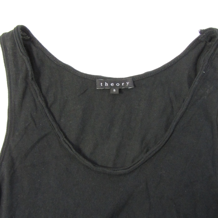 Theory ブラック ノースリーブ トップス Theory ホルターネック ノースリーブトップ | ブラック