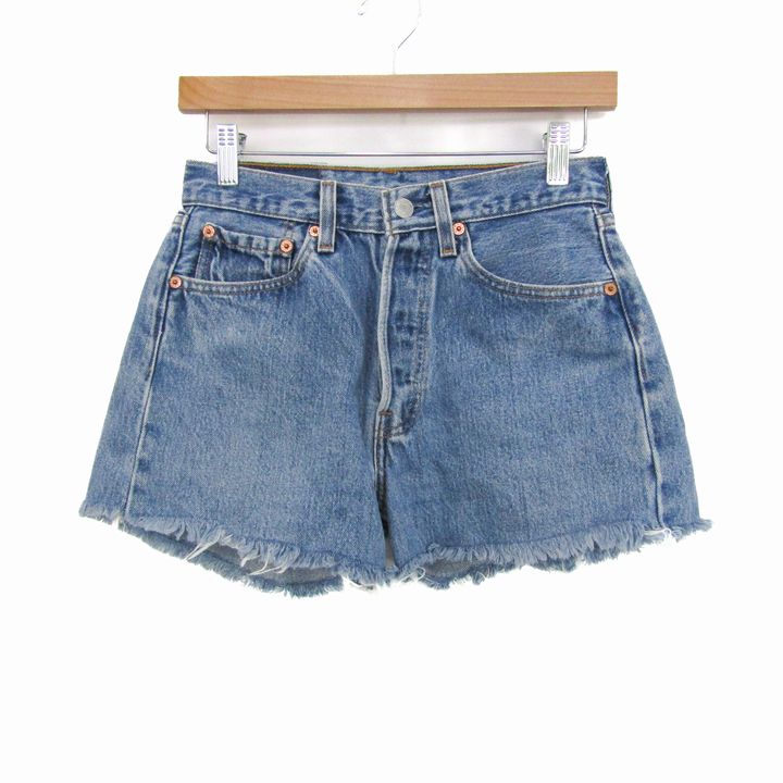 Levis リーバイス はいウエストショートパンツ デニム，サイズ:W27) リーバイス デニム ショートパンツ 501 ボトムス レディース W27