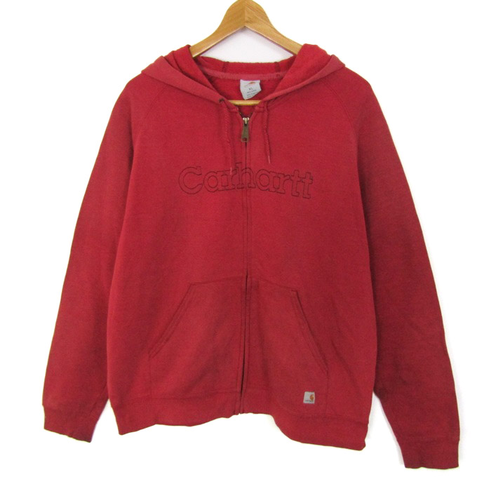 carhartt - カーハート パーカー 長袖 大きいサイズ トップス 赤 レディース XLサイズ レッド Carhartt カーハート パーカー 長袖 大きいサイズ トップス 赤 レディース