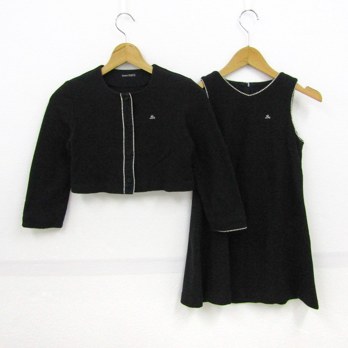 bebeべべフォーマルワンピースセット フォーマル レース 襟 カフス 付き ワンピース (100~130cm)(100cm