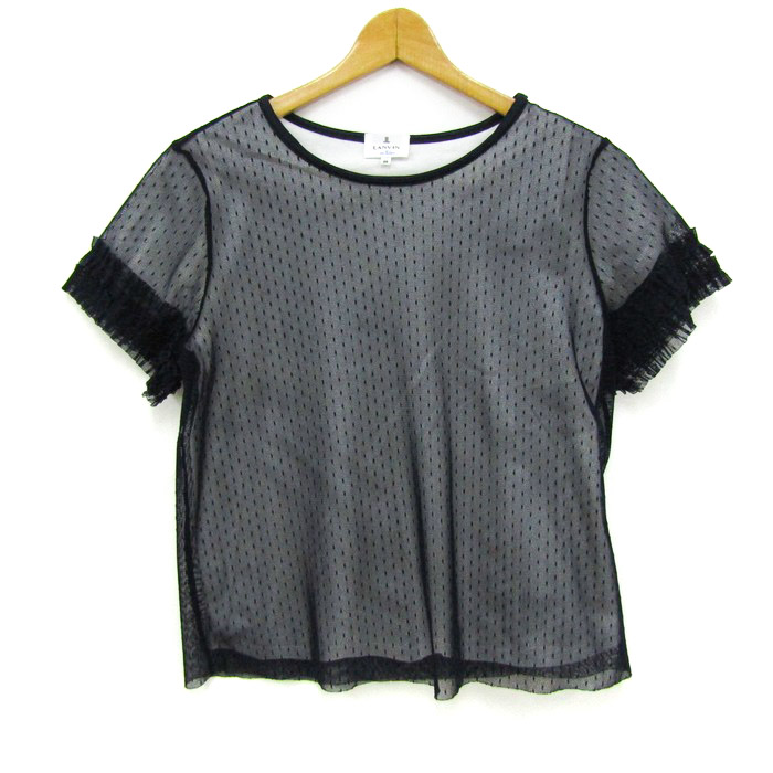 ランバンオンブルー カットソー シャツ トップス 半袖Tシャツ チュール 