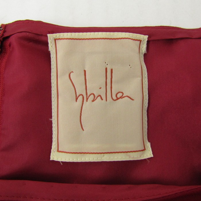 シビラ ロングワンピース トップス 半袖 ドレス レディース Mサイズ 赤  