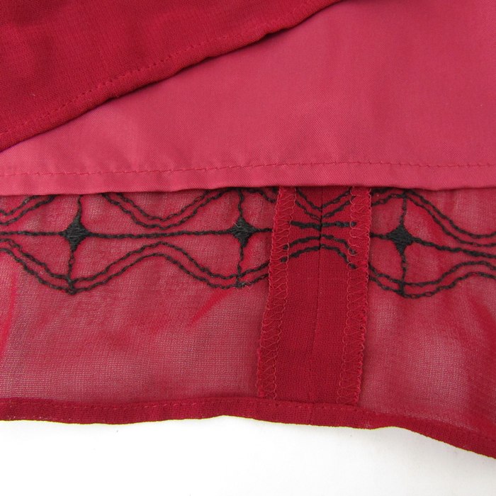 シビラ ロングワンピース トップス 半袖 ドレス レディース Mサイズ 赤  