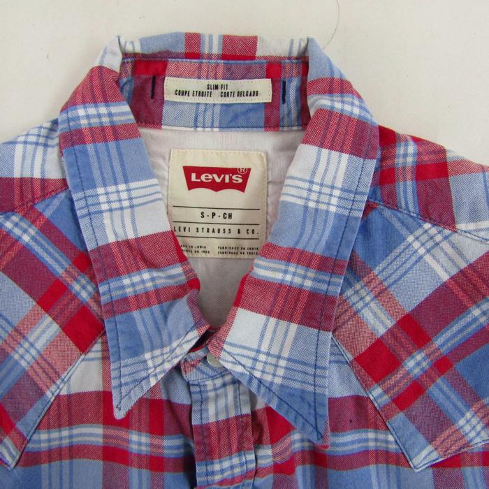 激レア 60s LEVI'S 半袖シャツ 赤・グレー 【公式ショッピングサイト】