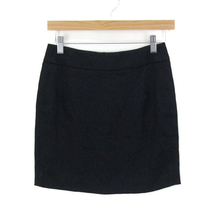 Giorgio Armani ジョルジオ アルマーニ麻100％スカート GIORGIO ARMANI（ジョルジオアルマーニ）ひざ丈スカート 黒 サイズ:40