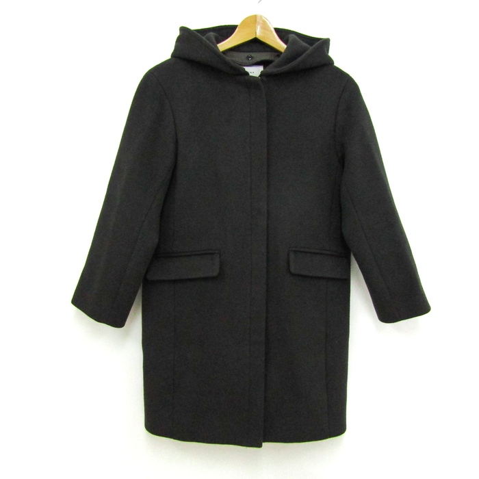 イエナ ロングコート フード付き アウター ウール100% レディース 34  