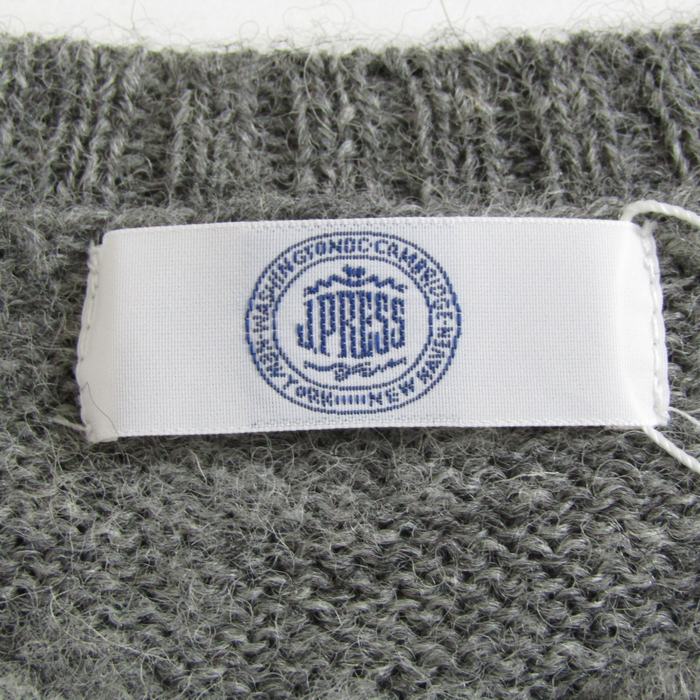 J.PRESS - ジェイプレス セーター 長袖 ボーダー ウール トップス レディース Mサイズ ベージュ系×グレー系 J.PRESS ジェイプレス セーター 長袖 ボーダー ウール トップス
