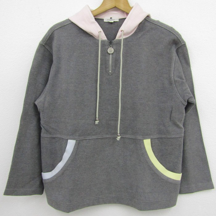 クレージュ スウェット トレーナー フーディー 長袖 コットン トップス  