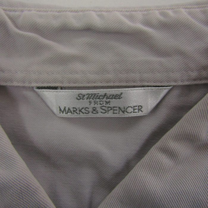 マークスアンドスペンサー 長袖シャツ 大きいサイズ ブランド トップス 英国製 レディース UK14サイズ グレー MARKS & SPENCER マークスアンドスペンサー 長袖シャツ 大きいサイズ ブランド