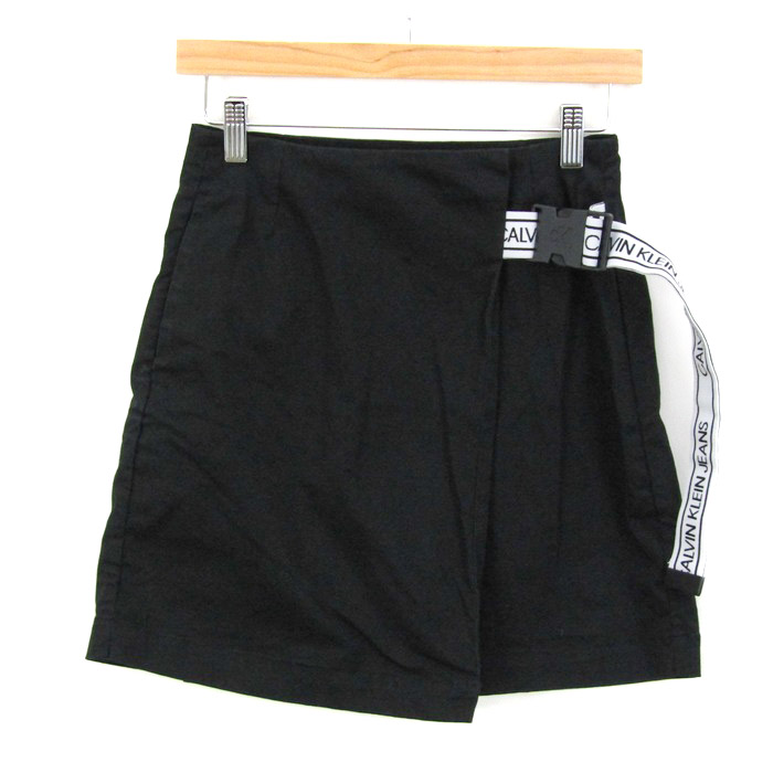  　黒　牛革　タイトスカート　カルバンクライン CALVIN KLEIN黒牛革タイトスカートカルバンクライン