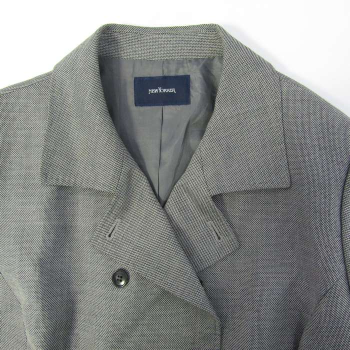 NEW YORKER ニューヨーカ－テーラードジャケット　金ボタン　古着　背抜き NEW YORKER(ニューヨーカー) &frasl; テーラードジャケット&frasl;AB4&frasl;ウール