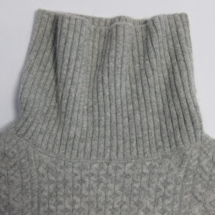 ハミルトンラムズウール ニット 長袖 タートルネック トップス レディース Fサイズ グレー HAMILTON LAMBSWOOL ハミルトンラムズウール ニット 長袖 タートルネック トップス