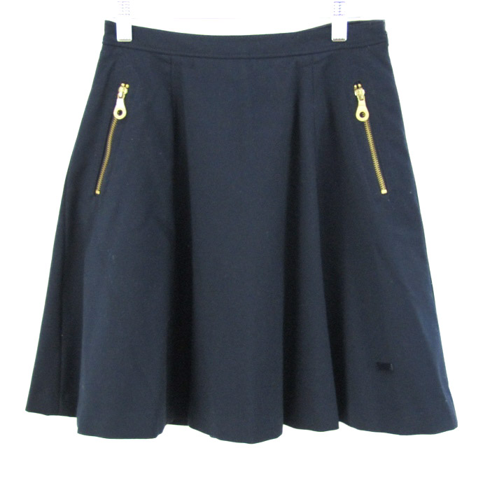 ブルーレーベルクレストブリッジ フレアスカート ロング 38 M 赤 黒  