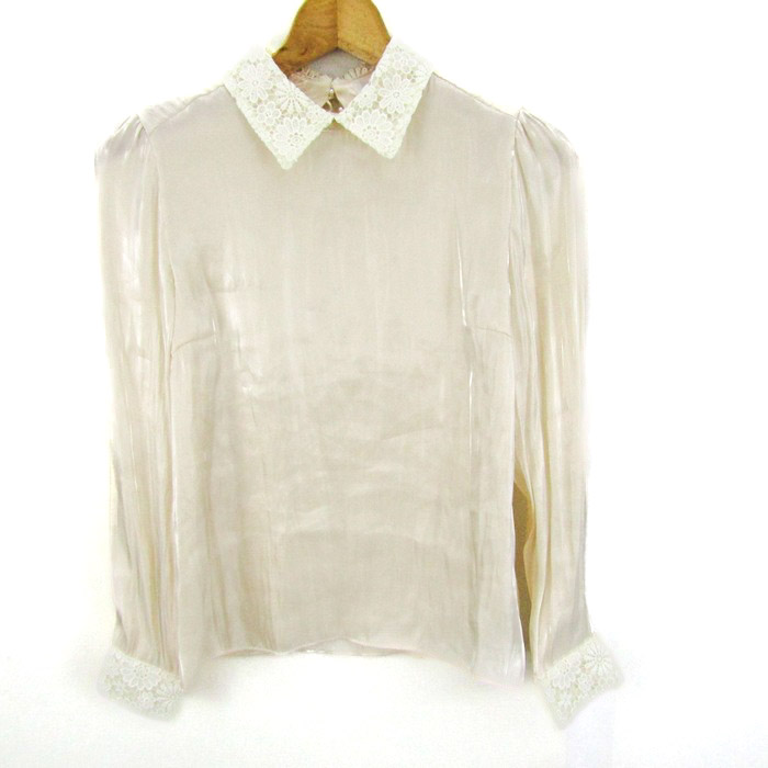 ジルスチュアート ブラウス シャツ トップス レース襟 日本製  