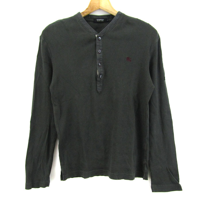 バーバリーBURBERRY BLACK LABEL 長袖 シャツ チェック 2 ブルー