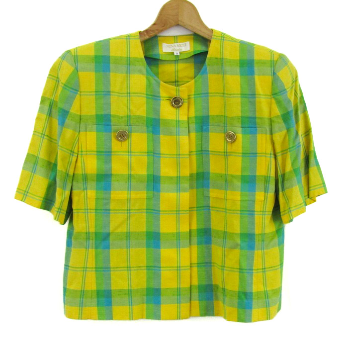 ニナリッチ　　リボン付き黒ノーカラージャケット ニナリッチ リボン付き黒ノーカラージャケット 楽天市場】ニナリッチ